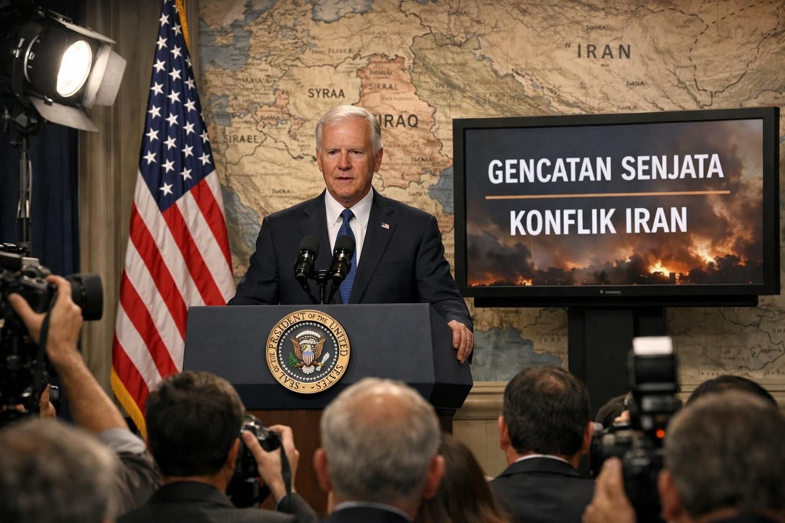 ikhtisar lengkap pernyataan trump sejak awal konflik iran hingga pengumuman gencatan senjata, disajikan oleh detiknews dengan informasi terkini dan terpercaya.