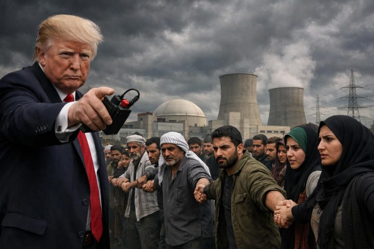 trump mengancam serangan bom ke pembangkit listrik, iran mengajak warga membentuk rantai manusia untuk melindungi fasilitas penting.