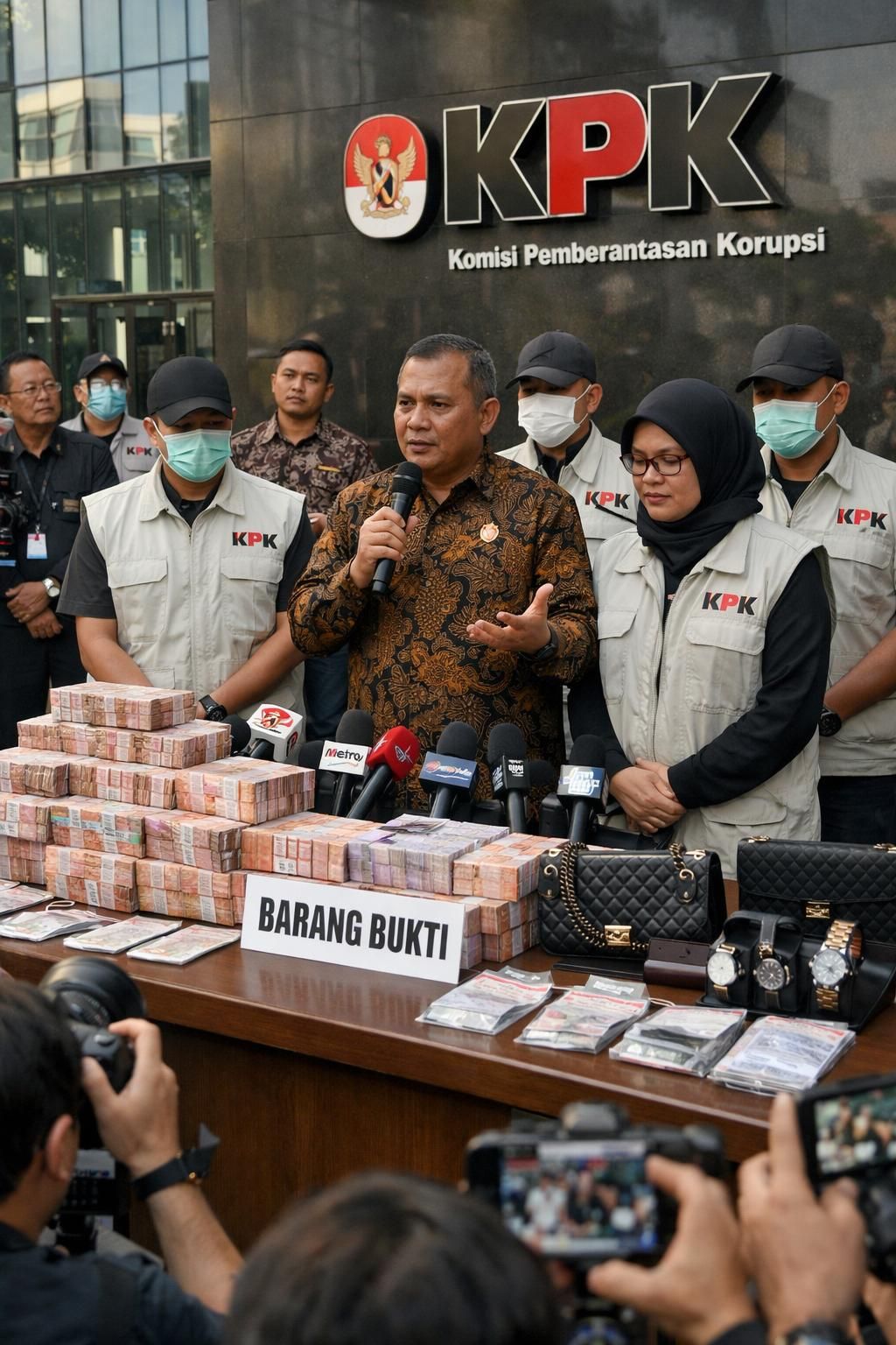 kpk mengamankan rp 2 miliar dari operasi tangkap tangan bupati pemalang anom widiyantoro, mengungkap kasus korupsi yang sedang diselidiki - detiknews.