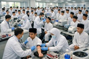 diduga keracunan setelah mengonsumsi menu mbg, 556 santri di sidoarjo kini menjalani pengujian di laboratorium untuk memastikan penyebab sebenarnya.